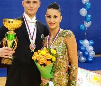 Imagine cu campionii de dans sportiv